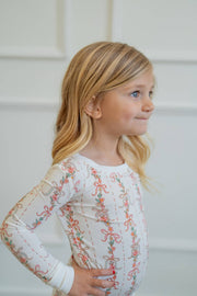 Spring Floral Garland PJs | Two-Piece Bamboo Pajama Set