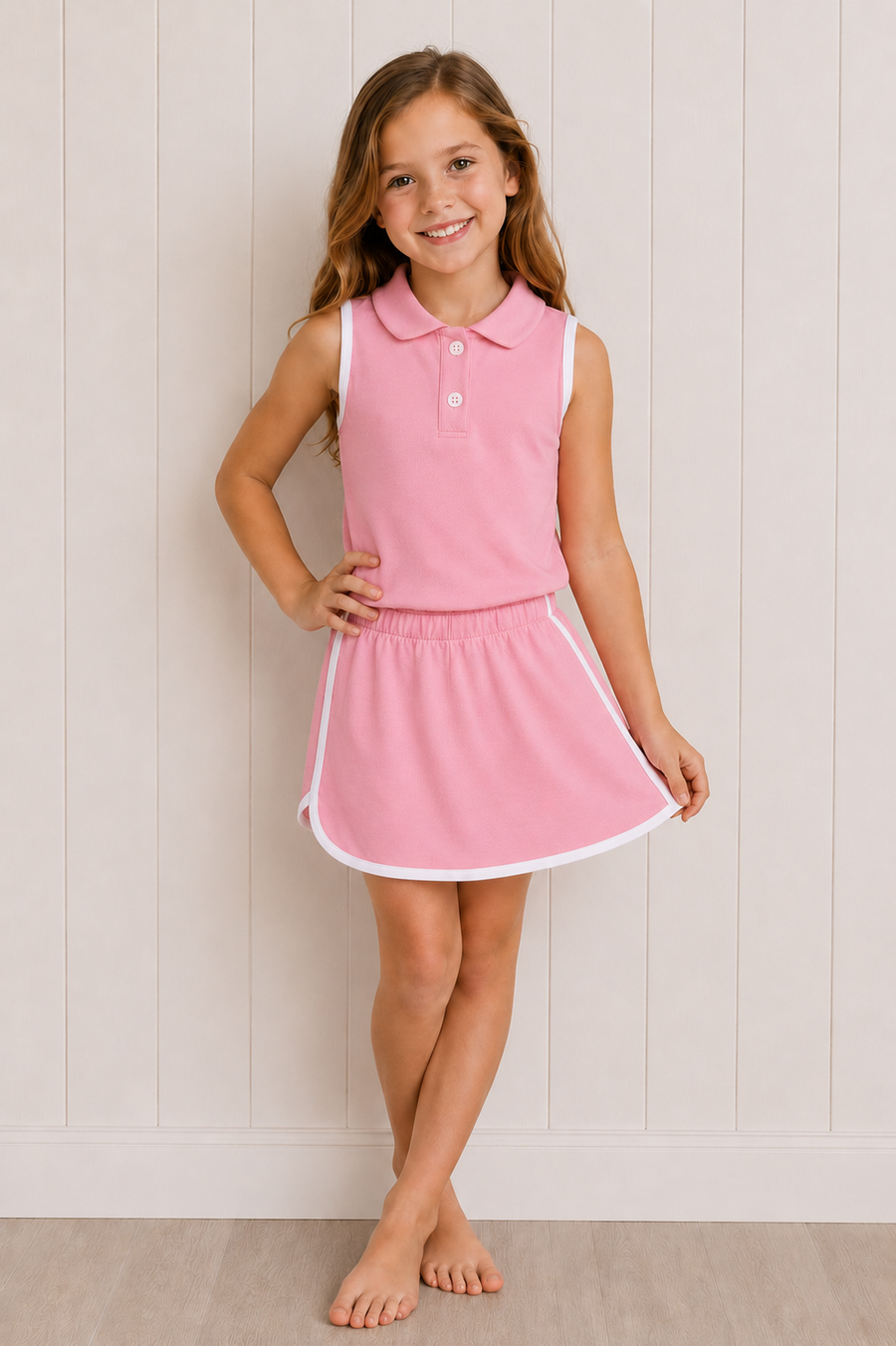 Girls Cotton Skirt Set
