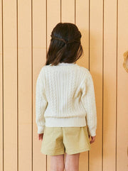 Rose Floral Embroidery Twist Cardigan