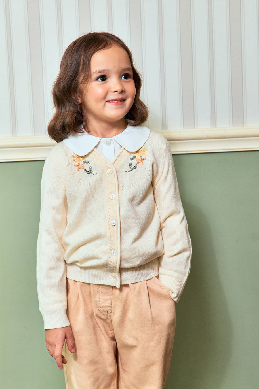 Floral Embroidery Cardigan