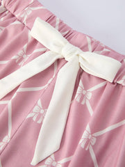 Girls Check Lapel Pajamas