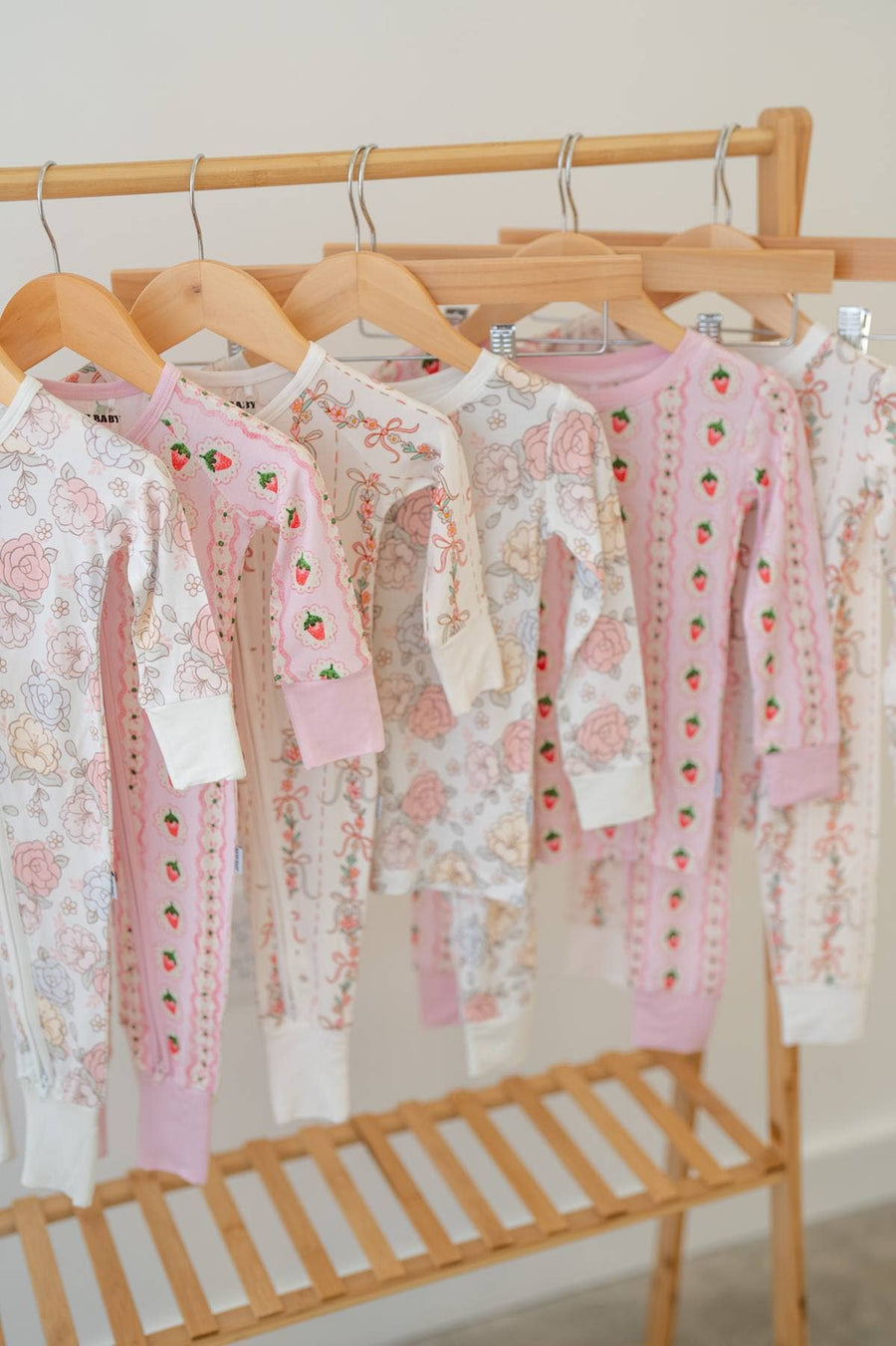 Springtime Strawberry Bamboo Pajama | Two-Piece Girls PJs