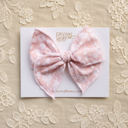 Fable Bow on Clip • Spring Pink Floral