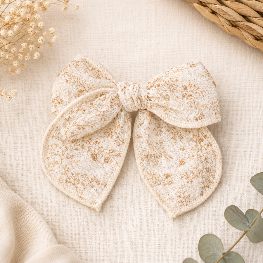 Soft Wheat Gauze Bow
