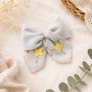 Vintage Handkerchief Bow on Clip • Clementine