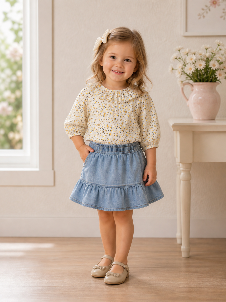 Meadow Blouse Yellow Floral