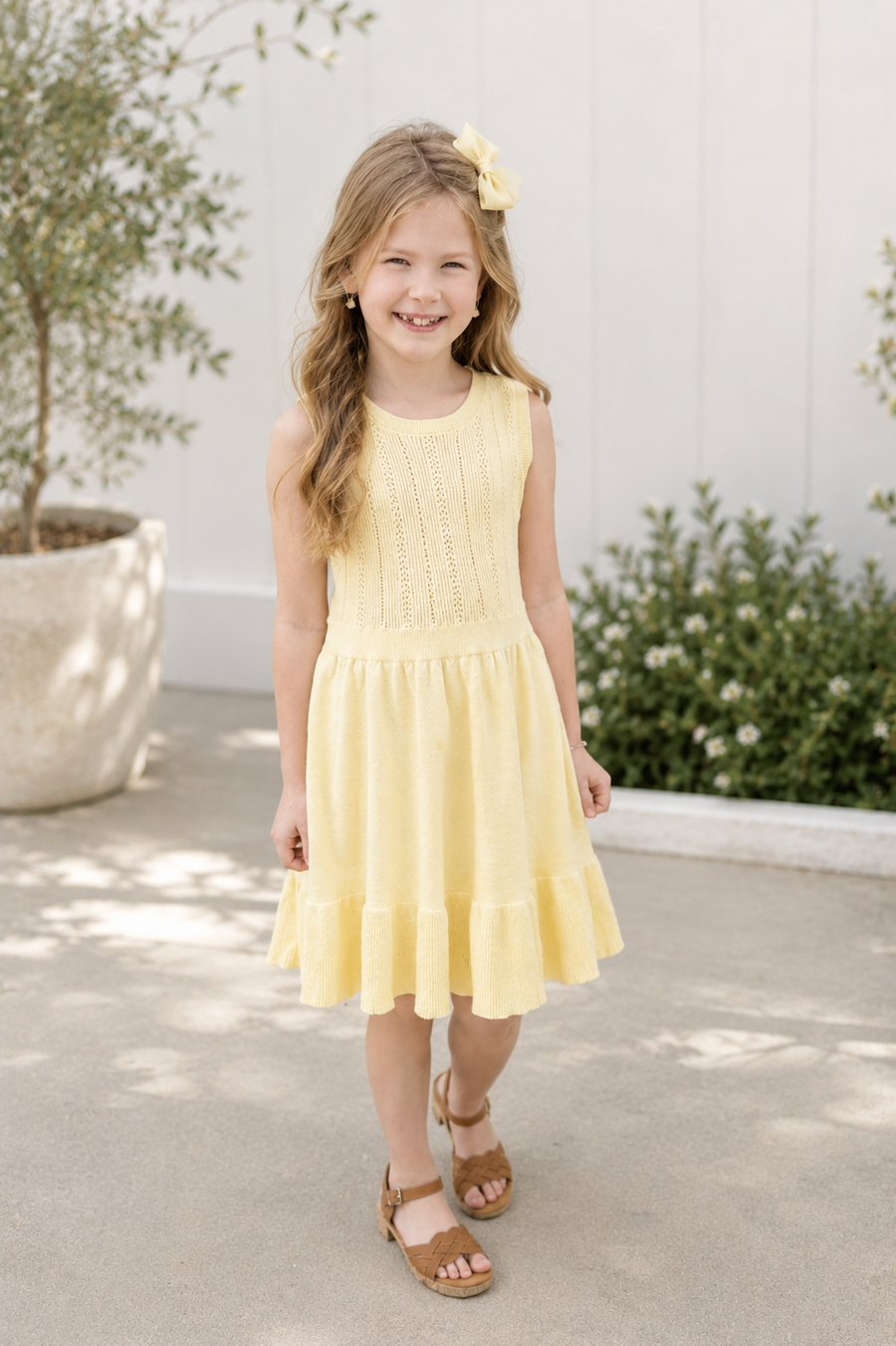 Organic Flounce Hem Sweater Dress