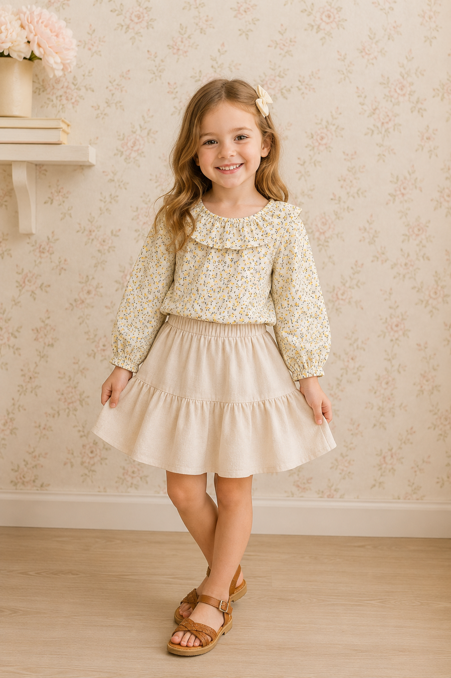 Meadow Blouse Yellow Floral