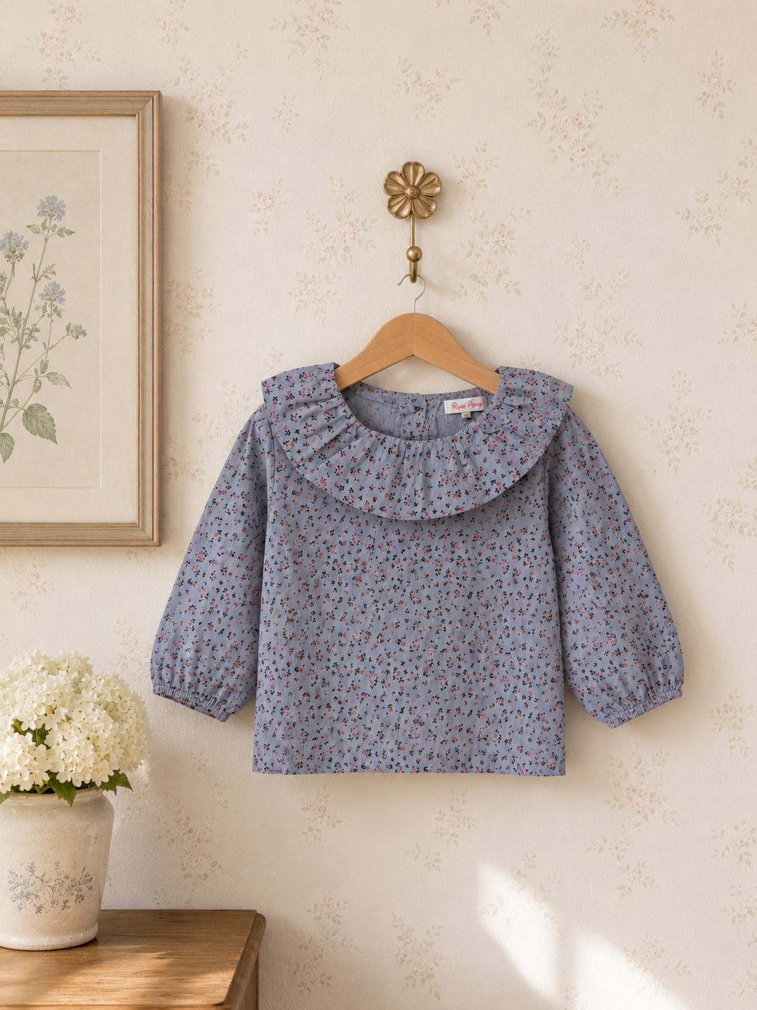 Meadow Blouse Blue Floral
