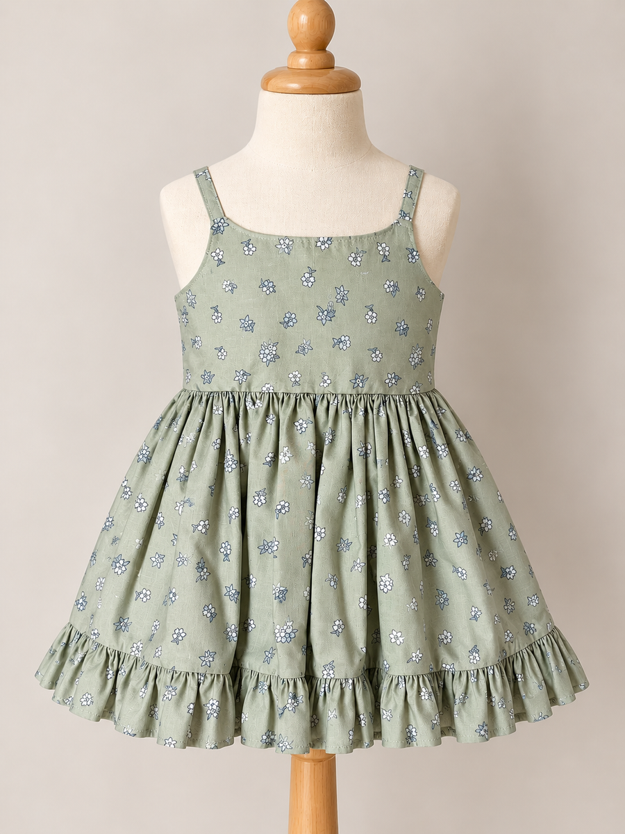 Rosalie Sage Green Floral Dress