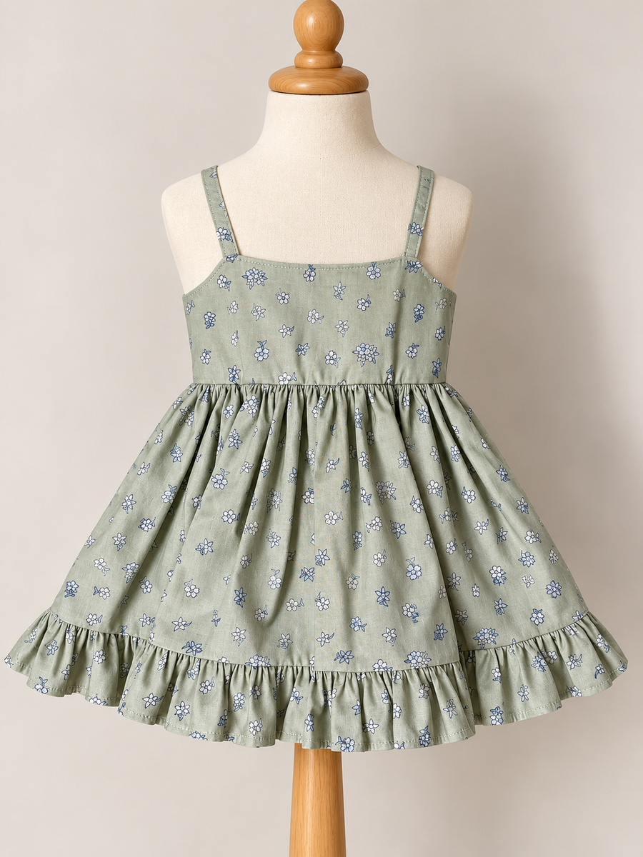Rosalie Sage Green Floral Dress