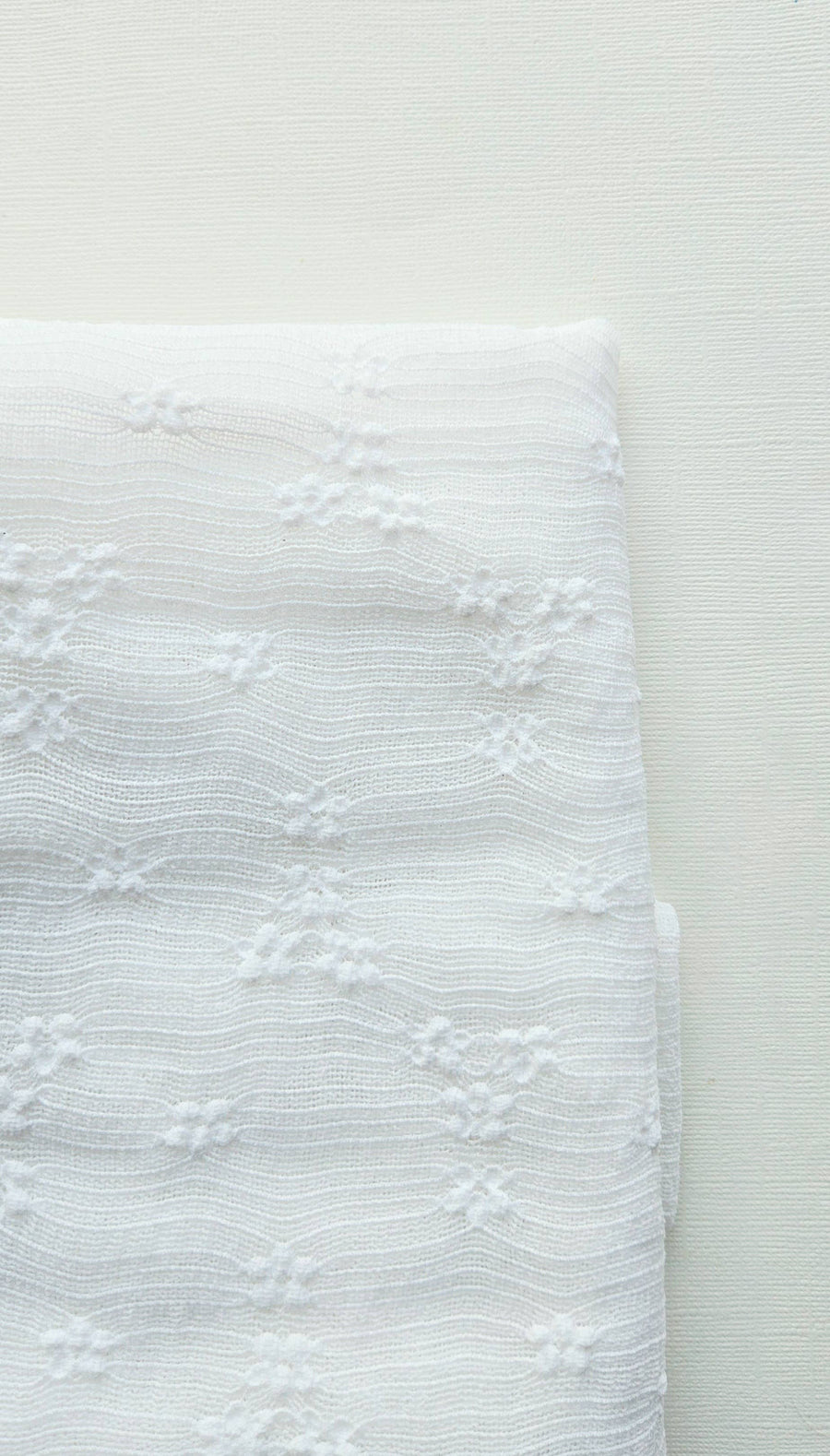 Long Tail Bow on Clip • White Floral Lace
