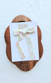Long Tail Ribbon Bow on Clip • Ginny Floral