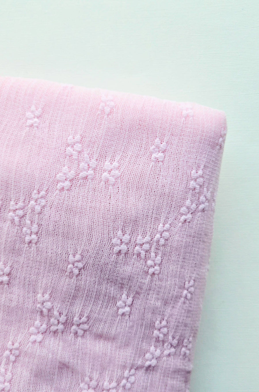 Long Tail Bow on Clip • Pink Floral Lace