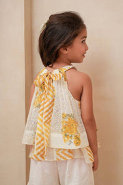 Halter Top and Scallop Stitch Shorts Set