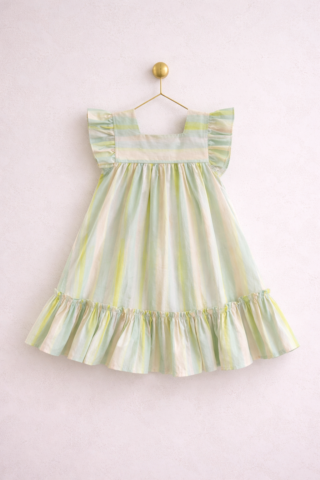Soft Summer Striped Dress (Green)